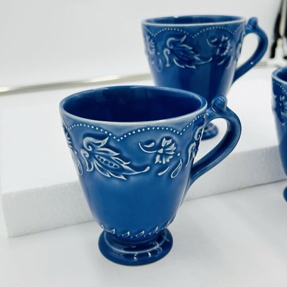 (3) J. Willfred Sadek VERA BRADLEY MY HOME Blue 4.5" Mugs Portugal - Picture 4 of 10